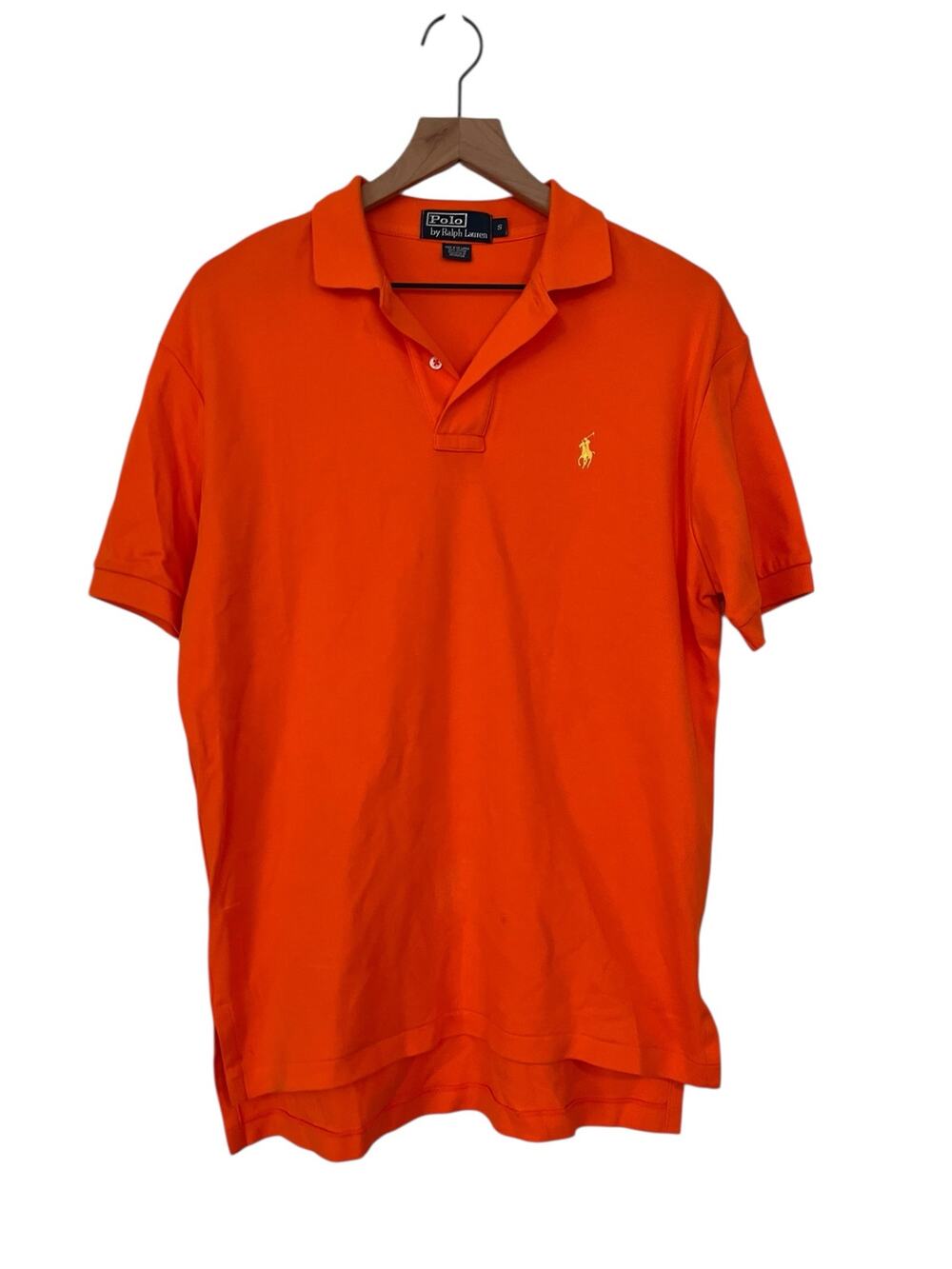 Polo Ralph Lauren Mens Casual Bright Orange Short Sleeve Polo Size Small